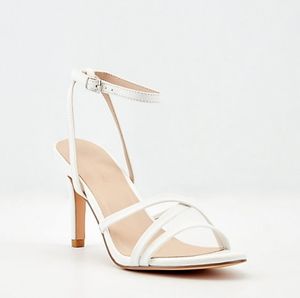 Le Chateau Strappy White 3 1/4 inch wedding heels